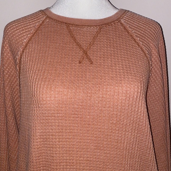 Z Supply Claire Waffle Long Sleeve - Russet - Picture 2 of 14